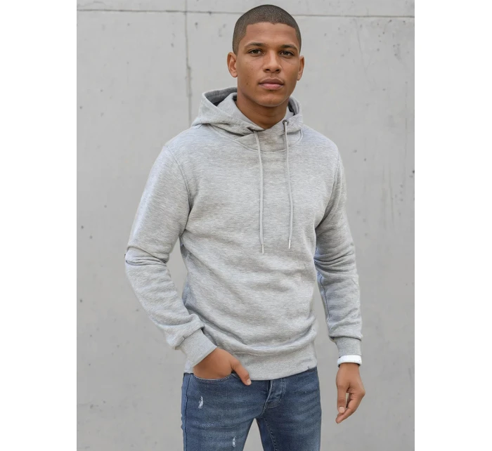 Pánská mikina s kapucí světle šedá model 21966689 - Dstreet Pánská mikina s kapucí světle šedá model 21966689 - Dstreet