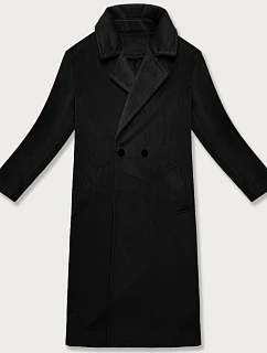 Černý dámský oversize kabát pro přechodné období model 21248416 - J.STYLE
