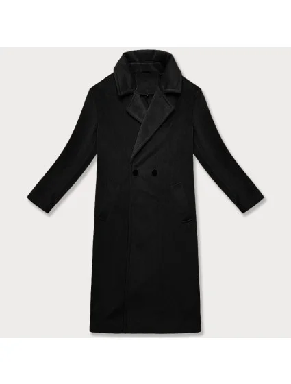 Černý dámský oversize kabát pro přechodné období model 21248416 - J.STYLE