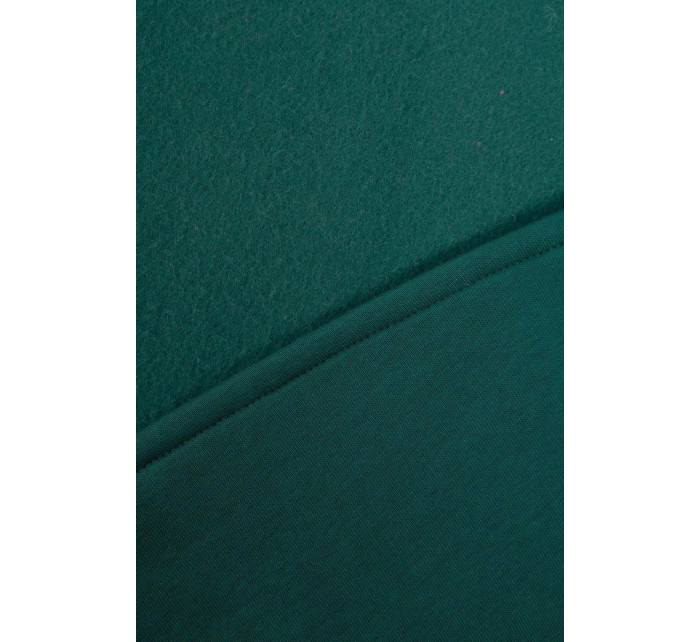 Krátká mikina na zip tmavě zelená