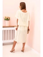 Dámské bavlněné šaty s volným střihem žlutý Dámské bavlněné šaty s volným střihem žlutý