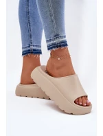 Pěnové Dámské Pantofle Na Platformě Béžové Xalvania Pěnové Dámské Pantofle Na Platformě Béžové Xalvania