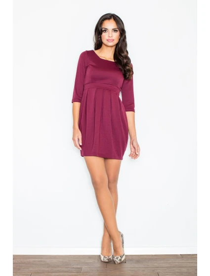 Šaty  bordó  model 18488272 - Figl