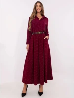 Dámská dlouhá sukně DHJ SD 19720-1.32 Bordó s třpyt kamínky - FPrice