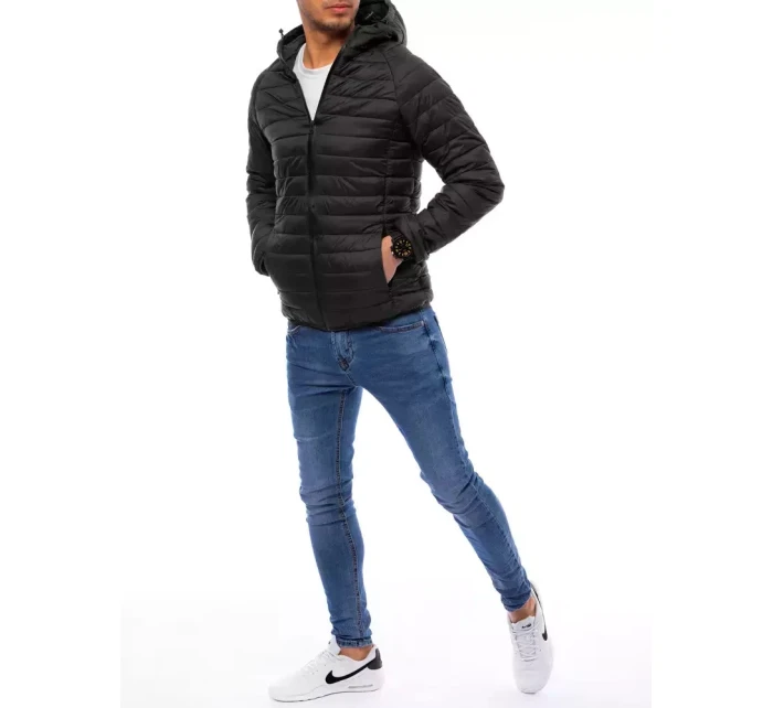 Pánská přechodná prošívaná bunda černá Dstreet TX4010