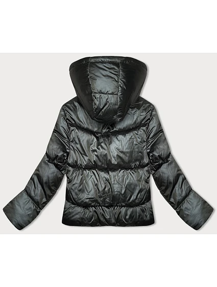 Krátká péřová zimní bunda v army barvě model 21246399 - S'WEST Krátká péřová zimní bunda v army barvě model 21246399 - S'WEST