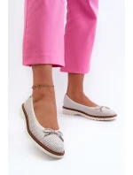 Dámské Letní Baletky Z Kůže  Bílé model 21661326 - Maciejka