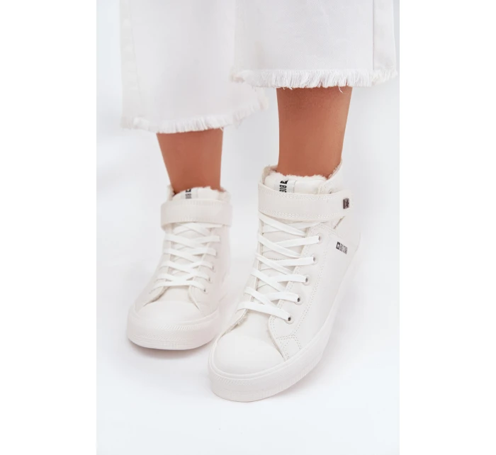 Zateplené Kožené Tenisky BIG STAR V274541FW Bílé Zateplené Kožené Tenisky BIG STAR V274541FW Bílé