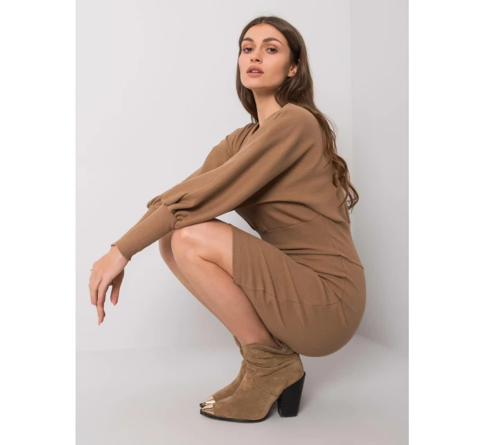 RV šaty SK 6079.65 světle hnědé RV šaty SK 6079.65 světle hnědé