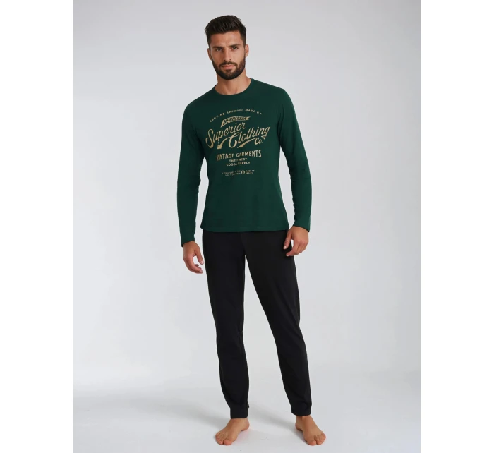 Pyžamo Imress 40952-79X Tmavě zelená a černá - Henderson