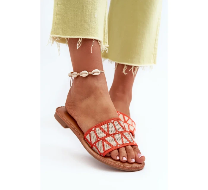 Dámské ploché pantofle Orange Traivea Dámské ploché pantofle Orange Traivea