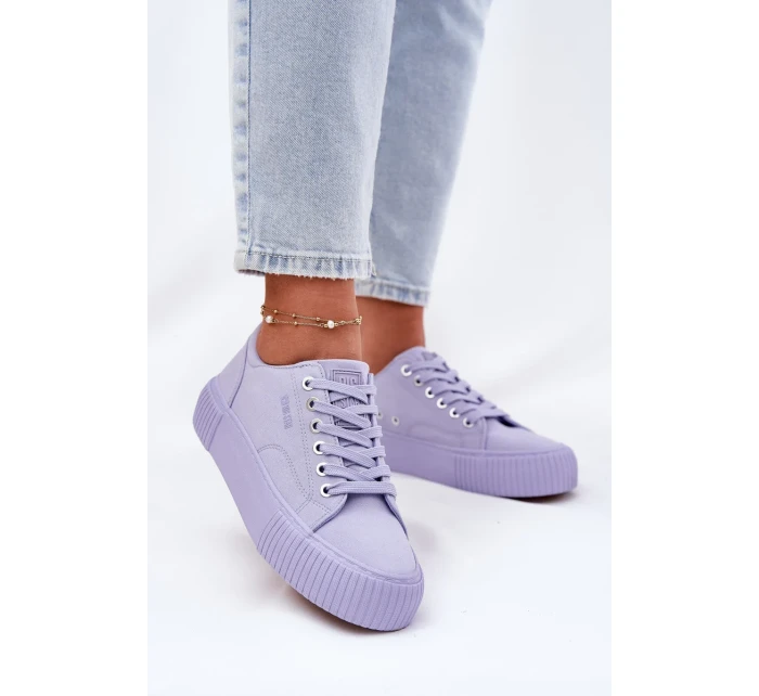 Dámské textilní tenisky Big Star – fialové Dámské textilní tenisky Big Star – fialové