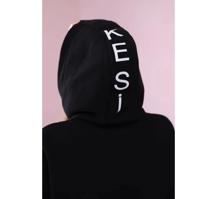 Bavlněná souprava s potiskem černý Bavlněná souprava s potiskem černý