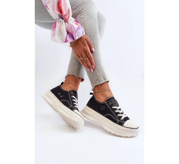 Dámské tenisky na masivní podrážce Big Star model 21653751 Černé - Big Star Shoes Dámské tenisky na masivní podrážce Big Star model 21653751 Černé - Big Star Shoes