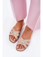 Dámské Plážové Sandály S Pásky Béžové model 21689705 - Boto Dámské Plážové Sandály S Pásky Béžové model 21689705 - Boto