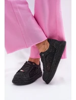 Zdobené tenisky na platformě GOE NN2N4021 černé Zdobené tenisky na platformě GOE NN2N4021 černé