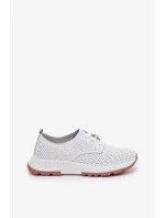 Dámské kožené polobotky s připínacím doplňkem Artiker – bílé