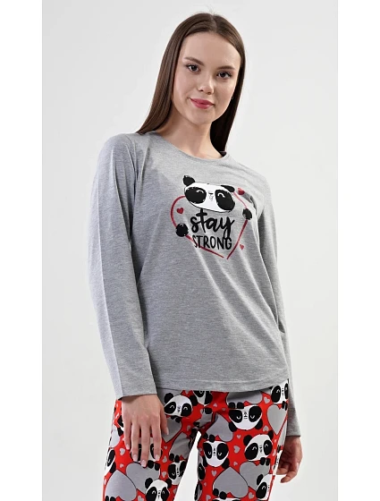 Dámské pyžamo dlouhé Stay model 22408232 - Vienetta Secret Dámské pyžamo dlouhé Stay model 22408232 - Vienetta Secret