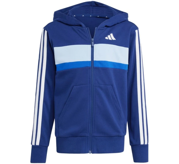 Dětské tepláky adidas Seasonal Essentials Tiberio 3-Stripes French Terry navy blue JI6035 Dětské tepláky adidas Seasonal Essentials Tiberio 3-Stripes French Terry navy blue JI6035