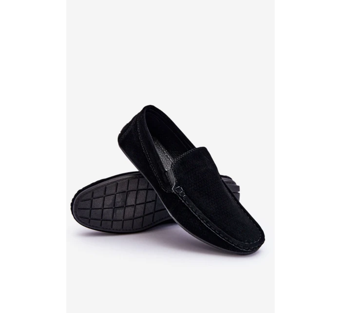 Pánské klasické semišové mokasíny Černe Felixo