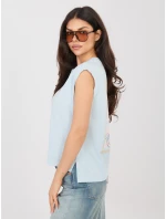 T shirt D12022M02769B jasny niebieski