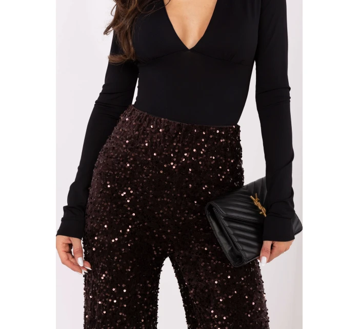 Spodnie MI SP model 21749888 ciemny brązowy - FPrice Spodnie MI SP model 21749888 ciemny brązowy - FPrice