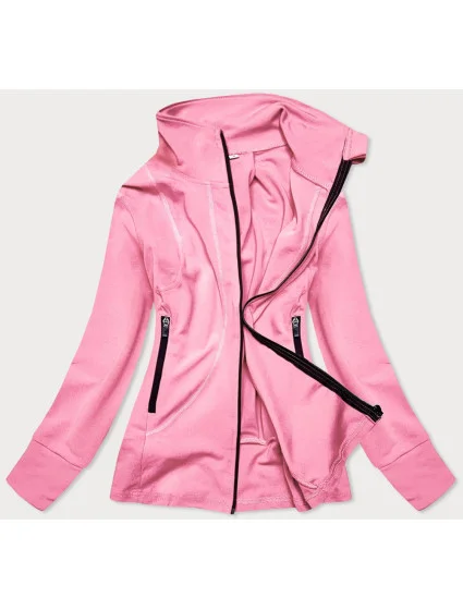 Světle růžová dámská mikina se stojáčkem (HD150-25) Světle růžová dámská mikina se stojáčkem (HD150-25)