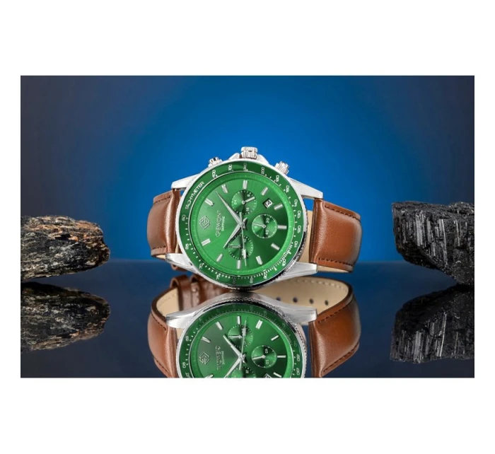 Pánské hodinky Giewont Chronograph Sapphire Brown Green GW3520-A6