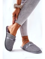 Dámské Pantofle S Mašlí šedé model 21567526 - EVENTO Dámské Pantofle S Mašlí šedé model 21567526 - EVENTO