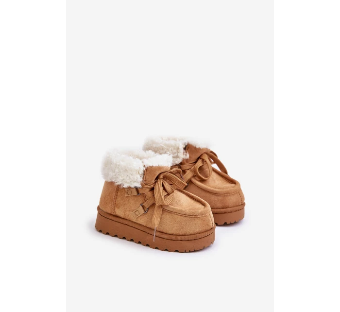 Zimní boty pro děti s kožešinovou podšívkou Camel model 21678747 - Boto