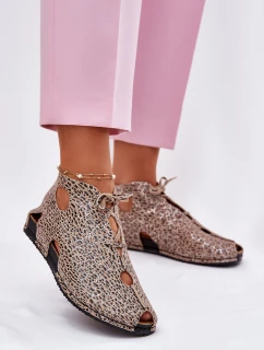 Vzorované Kožené Botky Maciejka 03426-49 Panterka