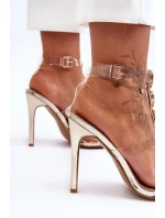 Vysoké Sandály Přezky D&A Zlaté Vysoké Sandály Přezky D&A Zlaté