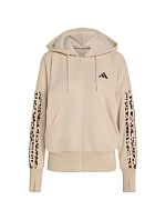 Dámská mikina  Essentials Animal Print 3Stripes FullZip béžová, model 22382851 - ADIDAS