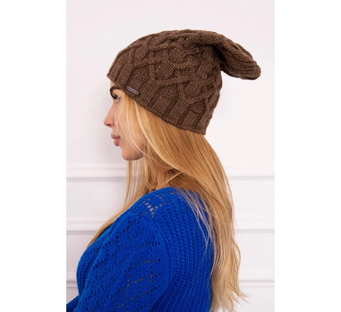 Fleecová čepice Sonia K201 hnědá