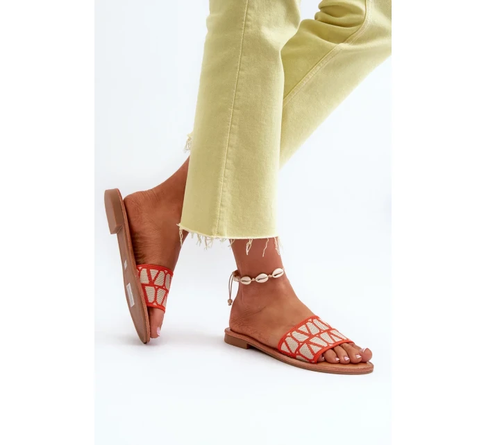 Dámské ploché pantofle Orange Traivea Dámské ploché pantofle Orange Traivea