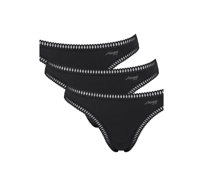 SLOGGI GO CRUSH TANGA 3PACK BLACK