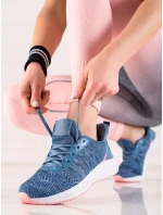 Praktické dámské  tenisky modré bez podpatku