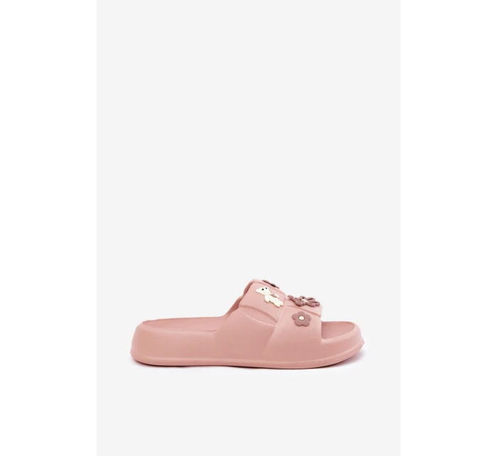Pěnové Pantofle S Připínáčky Růžové Redienna Pěnové Pantofle S Připínáčky Růžové Redienna
