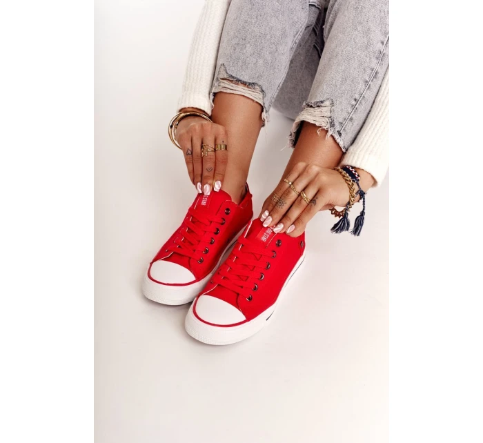 Dámské Klasické Nízké Tenisky Big Star DD274339 Červené Dámské Klasické Nízké Tenisky Big Star DD274339 Červené