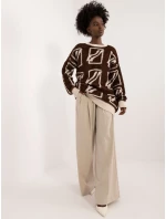 Jumper BA SW 0277.02 tmavě hnědý Jumper BA SW 0277.02 tmavě hnědý