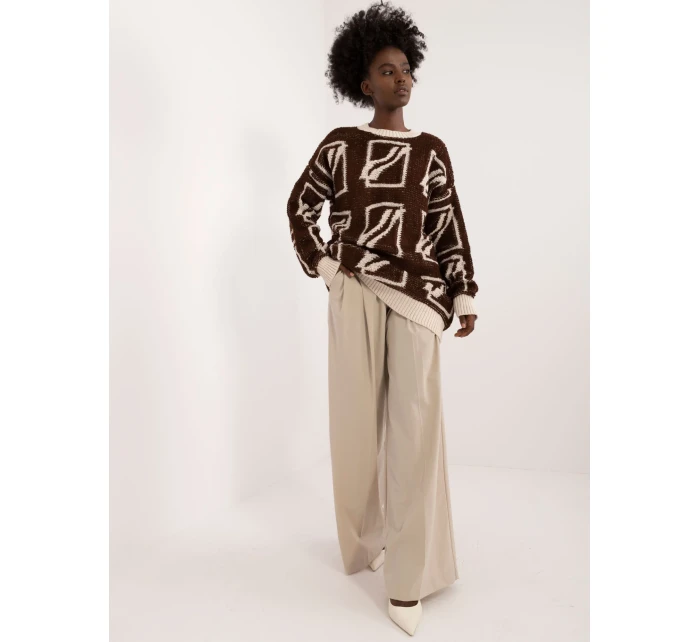 Jumper BA SW 0277.02 tmavě hnědý Jumper BA SW 0277.02 tmavě hnědý