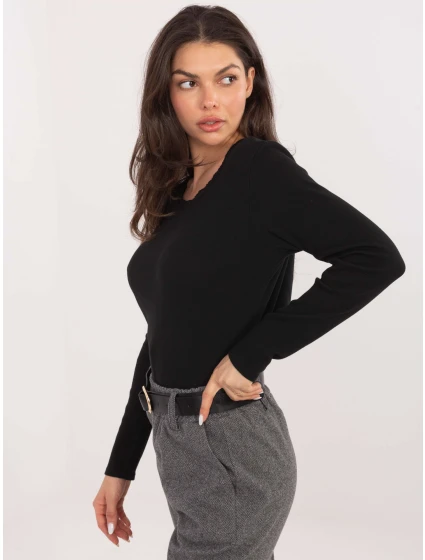 Bluzka BZ czarny model 21776307 - FPrice Bluzka BZ czarny model 21776307 - FPrice