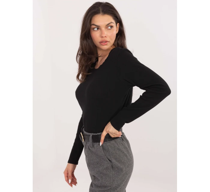 Bluzka BZ czarny model 21776307 - FPrice Bluzka BZ czarny model 21776307 - FPrice