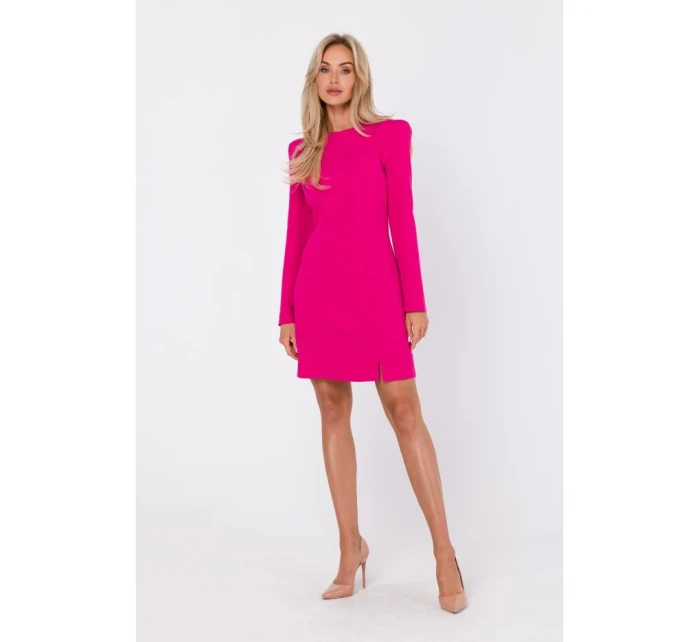 M755 Šaty s modelujícím prošíváním - fuchsiová