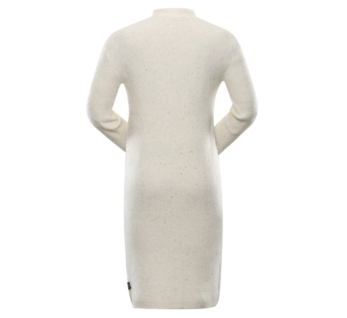 Dlouhý dámský svetr nax NAX HOXA creme Dlouhý dámský svetr nax NAX HOXA creme