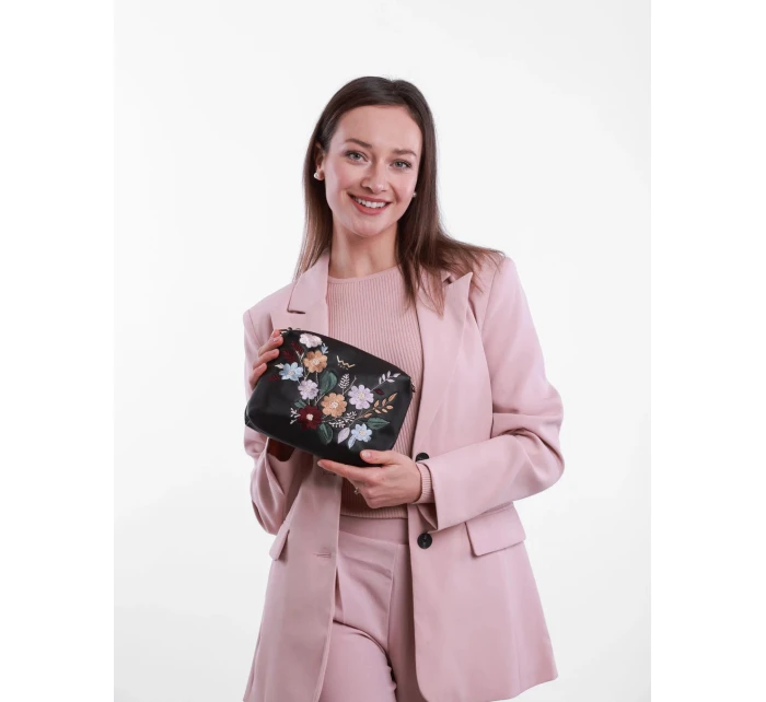 Dámská kabelka Vuch Coalie Flowers Black Dámská kabelka Vuch Coalie Flowers Black