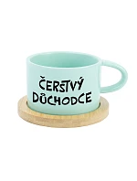 ČERSTVÝ DŮCHODCE - mint hrníček makronka 200 ml