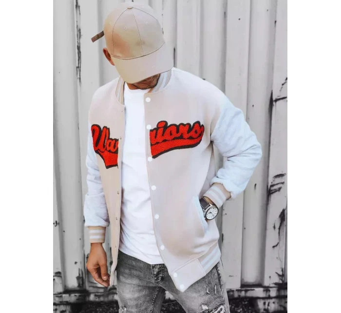 Pánská mikina na zip v barvě ecru FashionStreet BX5432