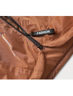 Dámská bunda v karamelové barvě s kapucí model 17556012 - S'WEST