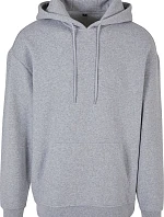 Build your Brand BB 006 Oversize mikina s kapucí z těžké bavlny 56.B006 heather grey